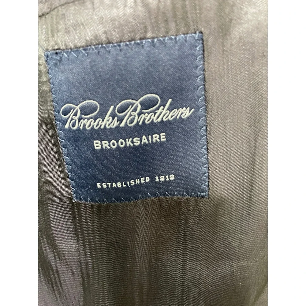 Brooks Brothers Dark Navy Blue‎ Wool Blazer Suit Jacket Mens 44S Office Formal